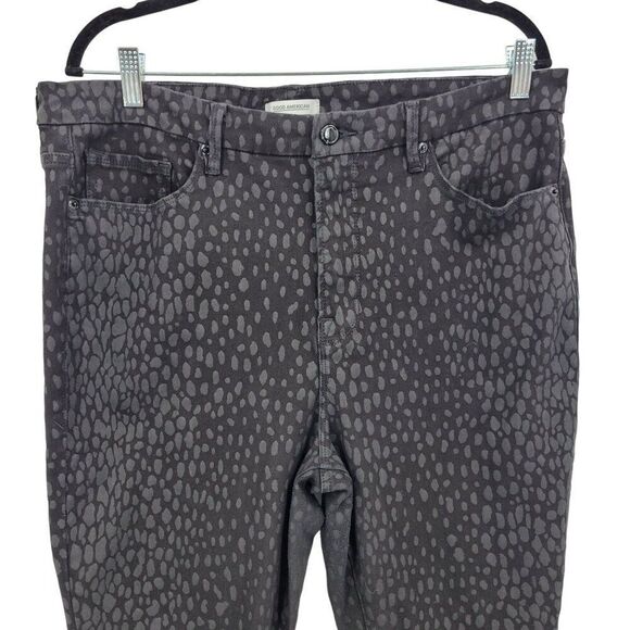 Good American Good Legs Crop Jeans 18 Black High Rise Dot Stretch City Baddie - Picture 5 of 9